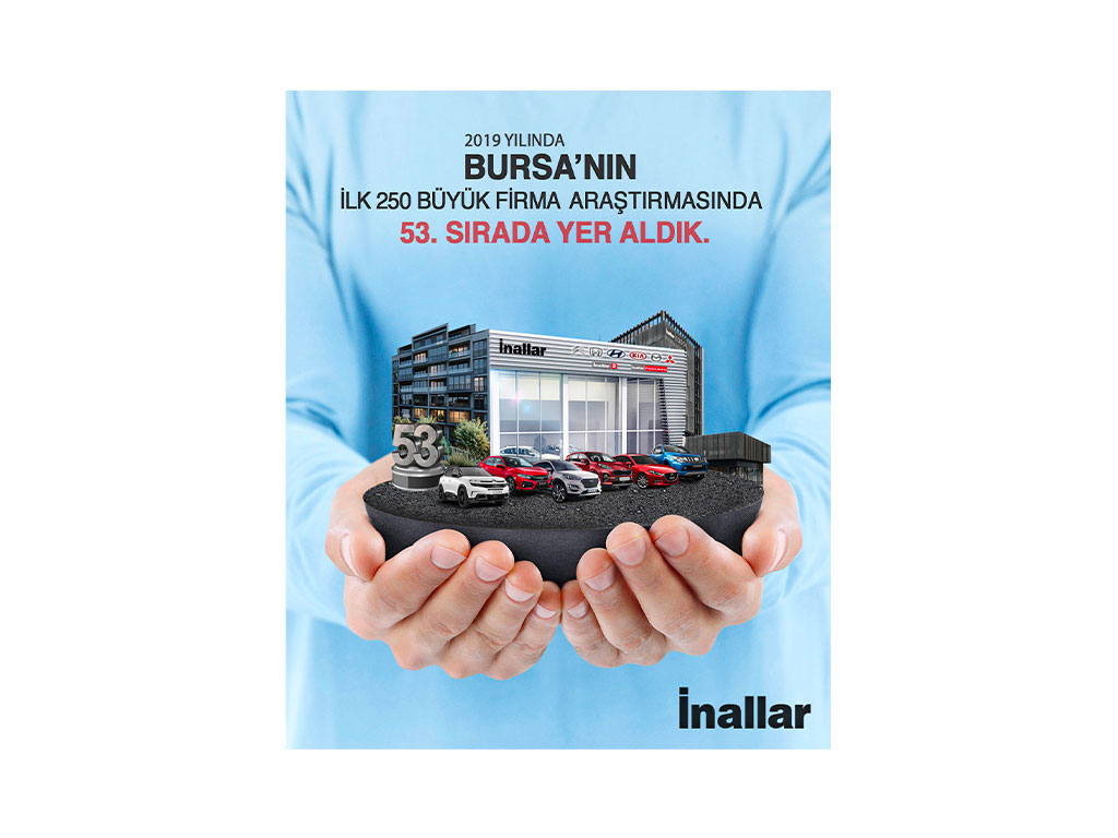 Bursa’nın En Büyük 250 Şirketi Arasında 53. Sırada Yer Aldık.