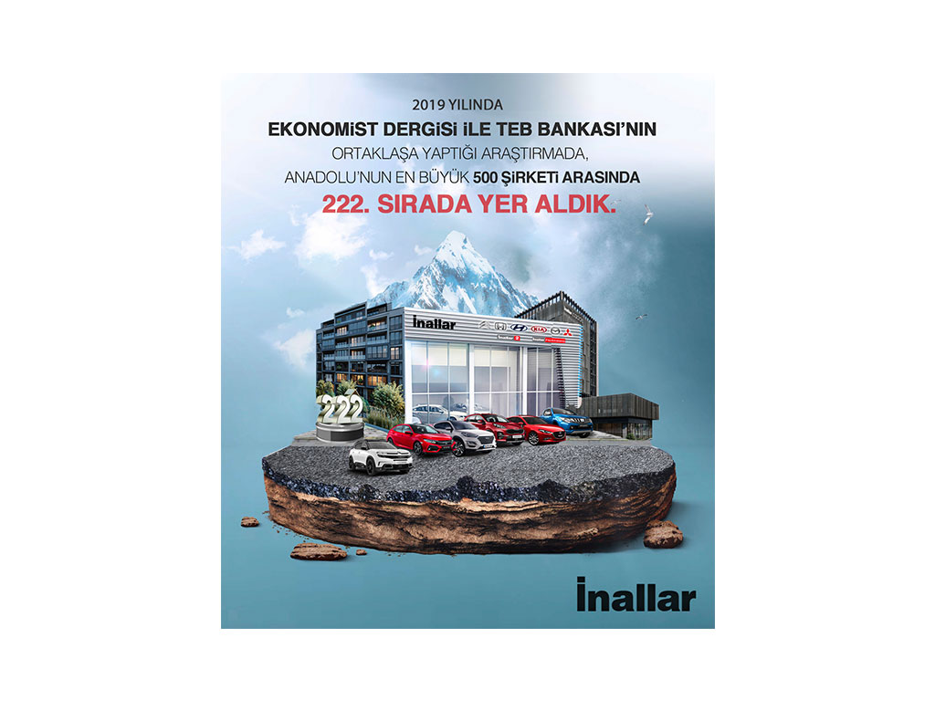 Anadolu'nun En Büyük 500 Şirketi Arasında 222. Sırada Yer Aldık.