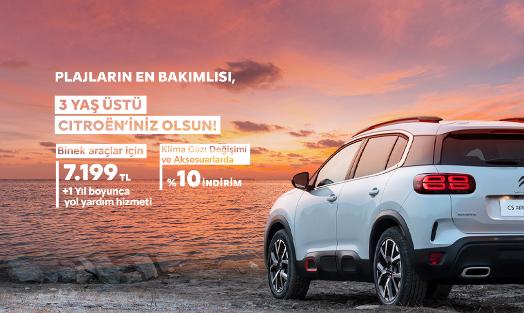 Plajların En Bakımlısı 3 Yaş Üstü Citroen'iniz Olsun!