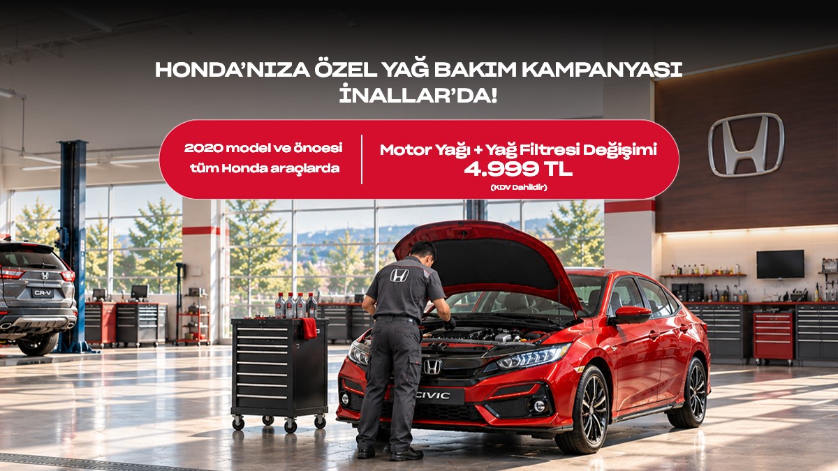 Honda'nıza Özel Yağ Bakım Kampanyası
